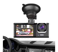 HD para coche - Dashs Cam delantera e interior | Grabación gran angular, visión nocturna, detección de accidentes, cámara de vigilancia para seguridad y viajes en coche