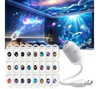 HD Smart Dynamic 5D Holographic Night Light Projector,Galaxy Projector，24