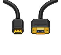 HD Supply Cable HDMI/VGA Convertidor activo de alta velocidad, 2,00 m, conector HDMI A (19 pines) a conector VGA (DE-15), contactos chapados en oro, blindaje múltiple, negro