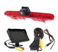 HD Transporter Nocturna Luz Freno Cámara de Marcha Atrás Visión Trasera Coche Puede Ajustar el ángulo Compatible con Peugeot Partner Tepee Rifter/Citroen Berlingo/Opel Combo Cargo/Vivaro/Zafira Life