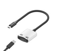 HD Type C Converter, Stable Video Audio Adapter Device, Plug Play Converter with Clear Output, ABS Shell Signal Converters, Display Adapter with Modern Style, Media Converters Device for Home Use