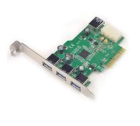 HD USB 3.0 PCI-e Expansion Card PCIe USB3.0 Adapter 3 External + 1 Internal USB PCI Express Converter Support iPad Charging