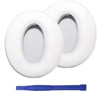 HD4.50BT - Almohadillas de repuesto para orejas de piel proteína de gran comodidad, piezas de reparación para auriculares Sennheiser HD4.50BT HD4.30 HD4.40 HD350BT HD400S HD458BT HD300 (blanco