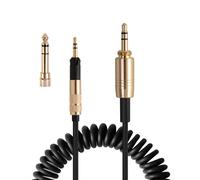 HD599 SE - Cable de audio en espiral de repuesto para auriculares Sennheiser HD598, HD599, HD569, HD579, HD518, cable auxiliar de extensión de 2,5 mm a 3,5 mm