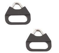 HDAGT Anillo de lengüeta para correa de cámara, gancho dividido triangular de acero inoxidable con tapa de ABS para gancho de cinturón para correa de hombro de cámara (2 unidades)