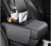 HDAJDWA Cojín del Reposabrazos del Automóvil para Audi A6 Sedan Avant Allroad C8 C8.5 C7 C7.5 C6 C6.5 C5 C5.5 C4 Wagon Estate, Cubierta de Consola Central Multifuncional de Cuero PU 5 en 1,B Grey