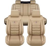 HDAJDWA Juego de Fundas para Asientos de Coche para BMW 1er E81 E82 E87 E88 F20 F21 F40 F52 116i M135i, Protectores de Asientos Delanteros y Traseros de Cuero PU, Funda de Asiento de 5 Plazas