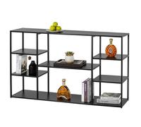 HDANI Mesa Consola, Muebles de Entrada Modernos, Consola Marco Robusto, Ajustables Patas, para Sala de Estar, Pasillo, Puerta de Entrada (Negro, 140×30×80cm)