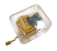 HDBCYUAZ Caja de Musica Caja de música Cuadrada Transparente Manga la manivela Boda Feliz cumpleaños mamá Regalo Navidad(Happy Birthday)