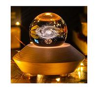 HDBCYUAZ Caja de Musica Starry Sky Crystal Ball Caja de música Rotating Music Box City Christmas Cumpleaños Regalo Femenino Transparente Sueño