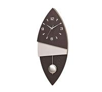 HDBCYUAZ Creativo Reloj de Pared Grande del péndulo Colores Naturales Madera Simples Mesa Digital Nordic Estilo Silencio Reloj