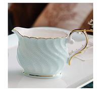 HDBCYUAZ Crema de cerámica clásica con mango Pitcher leche pequeño café 250ml Adecuado for todo tipo escenas Family Hotel Cafe y otros(Blauw)