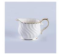 HDBCYUAZ Crema de cerámica clásica con mango Pitcher leche pequeño café 250ml Adecuado for todo tipo escenas Family Hotel Cafe y otros(Wit)