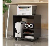 HDBCYUAZ Estante multifunción para impresora láser de oficina, soporte de almacenamiento multifuncional debajo de la mesa, soporte rodante para CPU con ruedas giratorias de bloqueo (B)