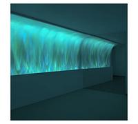 HDBCYUAZ - Lámpara de mesa, lámpara de pared, diseño de ola oceánica, proyección, LED, 3D, dinámica, luz nocturna, fondo de luz nocturna, luces de mesa LED (Blue Green)