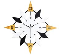 HDBCYUAZ Madera Creativa del Reloj de Pared Silencio for no Escala Decorativo energía la batería Sala Grande decoración