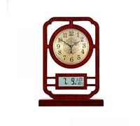 HDBCYUAZ Reloj de Mesa Reloj de Escritorio for el hogar la Moda Creativa con Calendario Sala Estar decoración del Reloj Silencio(C)