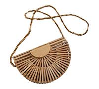 HDBD Bolso Bandolera a la Moda para Mujer, Bolsos Bandolera Bohemios de Verano con Tejido de bambú para Mujer