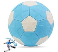 HDBHSBE Curve Ball for Kids Star Pattern Curve Blue & White Soccer Ball TPU 8.5 Pulgadas Sport para fútbol de Juego de 11 al Lado para un Partido al Aire Libre, Regalo para niños Swerve