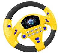 HDBHSBE Juguete El Volante electrónico del Volante simulada Conductor de Carreras Sonido Sound Juguete pequeño para niños para niños, Amarillo 1
