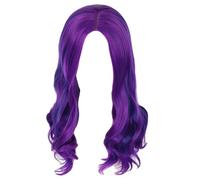 HDBHSBE Purple Wig Mixed Blue Long Curly para niños Niñas Peluca Púrpura Cabina Halloween Cosplay Propiedad de accesorios Partido de performance Accesorios Purple