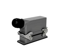 HDC-HE-024 Conector rectangular de alta resistencia Conector industrial resistente al agua de 24 núcleos 16A 500 V HE24 Capó de entrada superior/lateral(Side Entry)