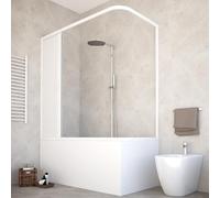 HDcasa Box Sopravasca a Soffietto Modello Anja, Apertura Laterale Reversibile, Pannelli in PVC Riducibili, Cabina Doccia Salvaspazio Made in Italy arredo bagno, 70x140 cm