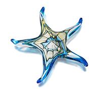 HDCRYSTALGIFTS Figura de estrella de mar de vidrio soplado, coleccionable, hecha a mano, animales marinos, vida marina, decoración del hogar, escultura de cristal de Murano