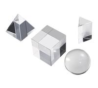 HDCRYSTALGIFTS Juego de 4 prismas de fotografía de cristal óptico K9 de 50 mm con paño de limpieza para enseñar, jugar, fotografía