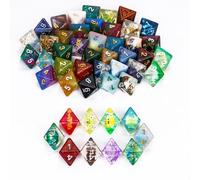 HDdais Juego de 10 dados poliédricos D8, dados de 8 caras de color aleatorio para D&D, DND, RPG, juegos de mesa