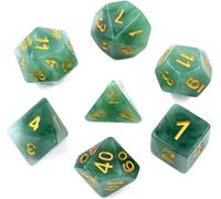 HDdais Juego de Dados poliédricos DND, Juego de Dados de Resina Verde de 7 Troqueles para Dungeons and Dragons Pathfinder RPG MTG Juego de Mesa (Verde)