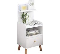 HDDNMLOH Bedroom Furniture, Modern Nightstand, Wooden Bedside Table with Drawers and Storage Shelf, Sofa Bedroom Living Room Small Space Side Table