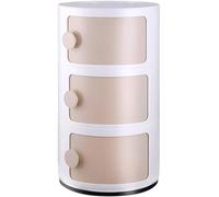 HDDNMLOH Bedroom Furniture, Round Nightstand, Plastic Multi-Layer Toy Storage Cabinet, Suitable for Living Room Bedroom, Multifunctional Side Table (Color : 61cm)