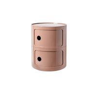 HDDNMLOH Modern Pink Stackable Nightstand with Storage Drawer 2 Tiers Ideal for Bedroom Office Living Room Corner Storage End Table