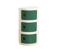HDDNMLOH Modern Stackable Nightstand with Drawer and Corner Storage 3 Tier Round Bedside Table for Bedroom Office Bathroom Living Room Compact and Stylish Storage Unit