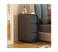HDDNMLOH Night Stand Narrow Nightstand 3 Drawer Bedside Table w/Microfiber Leather Wrapped Ultra-Narrow Slim Night Stand Solid Wood End Side Table Bedroom Cabinet (Color : A, Size : 50x40x58cm)