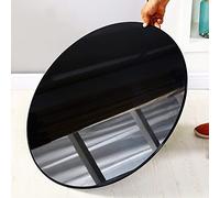HDDNMLOH Tempered Glass Outdoor Patio Table Top 40cm 50cm 60cm 80cm Round Transparent Black Brown Rounded Edge for Kitchen Dining Tables or Coffee Table.