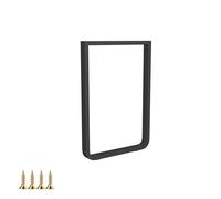 HDEYRSX 1 Pcs Patas de Mesa de Metal Resistente,Pies de Soporte para Muebles DIY,Patas para Mesa de Café,Mesa de Comedor,Escritorio,Barra de Desayuno o Banco,con Tornillos (35cm x 60cm,Negro)