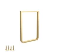 HDEYRSX 1 Pcs Patas de Mesa de Metal Resistente,Pies de Soporte para Muebles DIY,Patas para Mesa de Café,Mesa de Comedor,Escritorio,Barra de Desayuno o Banco,con Tornillos (40cm x 80cm,Dorado)