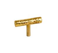 HDEYRSX 1 Pcs Tiradores de Armarios de Latón,Tirador de Muebles de Cocina,Pomo para Cajones,en Forma de T,Manija para Puertas Gabinetes,Perilla para Cómodas,con Tornillos (Largo 50mm,Dorado)