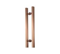 HDEYRSX 1 Piezas Manijas de Puerta de Cristal,Tirador de Puerta de Ducha,Tiradores de Acero Inoxidable para Puertas Correderas,Pomos para Puerta de Vidrio,Baño,Oficina (Distancia Entre 800mm,Oro-A)