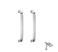 HDEYRSX 2 Piezas Tirador de Puerta para Muebles,Manijas para Cajones,Perillas Pomos para Puertas Gabinetes de Cocina,Manillas Tiradores para Baño Armario,con Tornillos (Hole Centre 192mm,Plata)