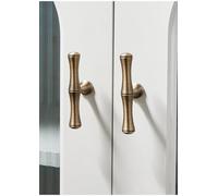 HDEYRSX 2x Tiradores de Armarios y Cajones,Pomos para Muebles de Latón,en Forma de T,Perillas para Cocina,Cómodas,Baño y Dormitorio de Muebles,Con Tornillos (Longitud 72mm,Bronce)