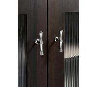 HDEYRSX 2x Tiradores de Armarios y Cajones,Pomos para Muebles de Latón,en Forma de T,Perillas para Cocina,Cómodas,Baño y Dormitorio de Muebles,Con Tornillos (Longitud 72mm,Plata)