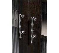 HDEYRSX 2x Tiradores de Armarios y Cajones,Pomos para Muebles de Latón,en Forma de T,Perillas para Cocina,Cómodas,Baño y Dormitorio de Muebles,Con Tornillos (Longitud 216mm,Plata)