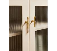 HDEYRSX 2x Tiradores de Armarios y Cajones,Pomos para Muebles de Latón,en Forma de T,Perillas para Cocina,Cómodas,Baño y Dormitorio de Muebles,Con Tornillos (Longitud 72mm,Oro)