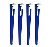 HDEYRSX 4 patas de mesa con abrazadera de metal, patas de muebles en forma de F, patas de hierro para encimera, diseño sin perforaciones para proteger el escritorio, con protectores de suelo (azul, 76