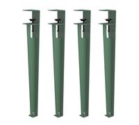 HDEYRSX 4 patas de mesa con abrazadera de metal, patas de muebles en forma de F, patas de hierro para encimera, diseño sin perforaciones para proteger el escritorio, con protectores de suelo (gris