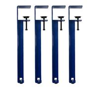 HDEYRSX 4 patas de mesa con abrazadera de metal, patas de muebles en forma de F, patas de hierro para encimera, diseño sin perforaciones para proteger el escritorio, con protectores de suelo (azul, 71