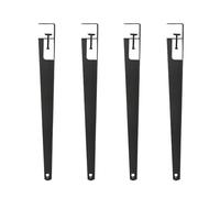 HDEYRSX 4 patas de mesa con abrazadera de metal, patas de muebles en forma de F, patas de hierro para encimera, diseño sin perforaciones para proteger el escritorio, con protectores de suelo (negro,